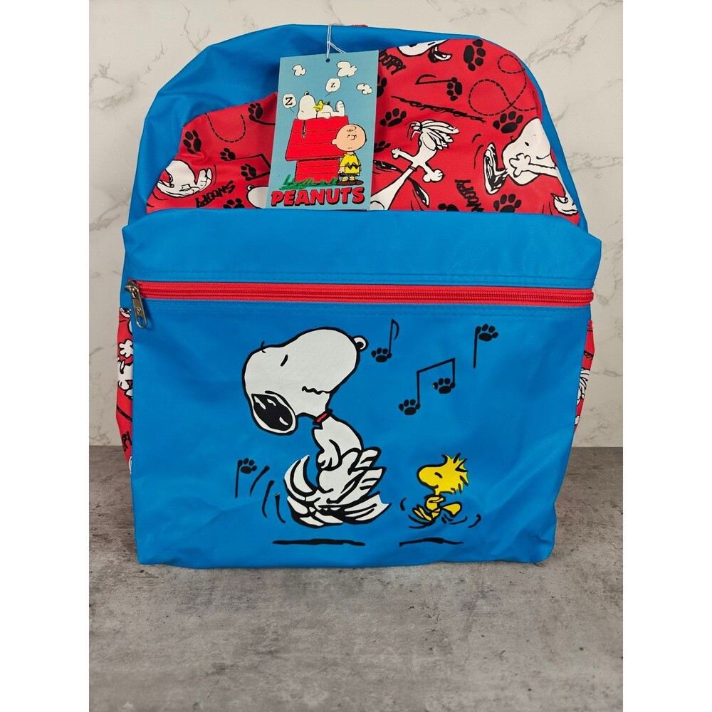 Vintage 1999 Snoopy Peanuts Kids School Backpack NWT Dancing Snoopy & Woodstock